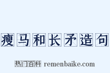 瘦马和长矛造句是什么意思的图片